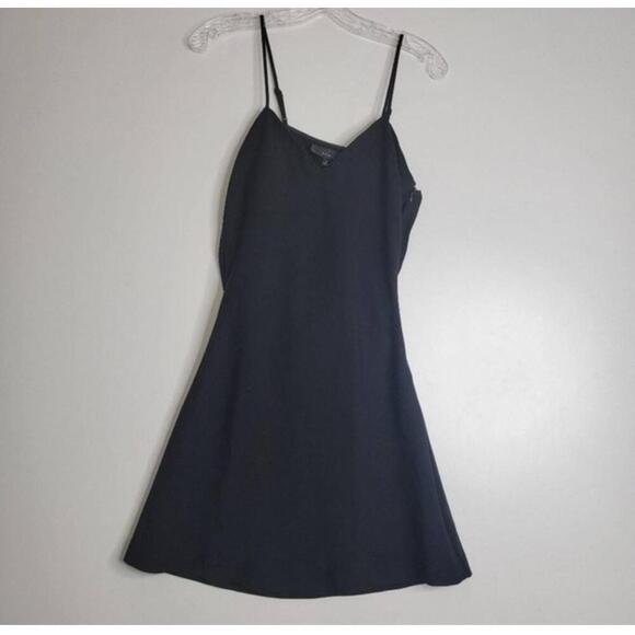 Anthropologie Adelyn Rae Black Mini Dress Sleeveless Spaghetti Straps - Picture 5 of 10